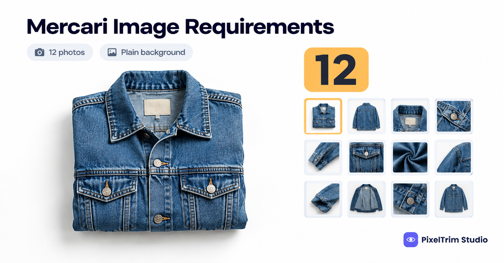 Mercari Image Requirements: 12 Photos, Plain Background Rules