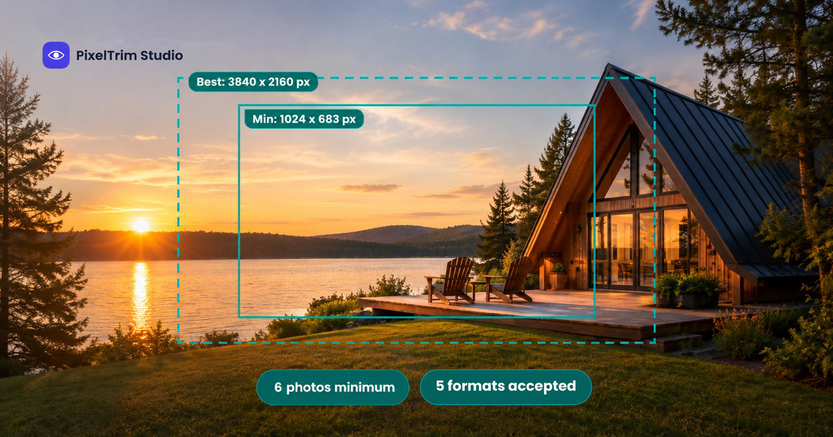 Vrbo Photo Requirements: 1024 x 683 px Minimum, 6 Photos